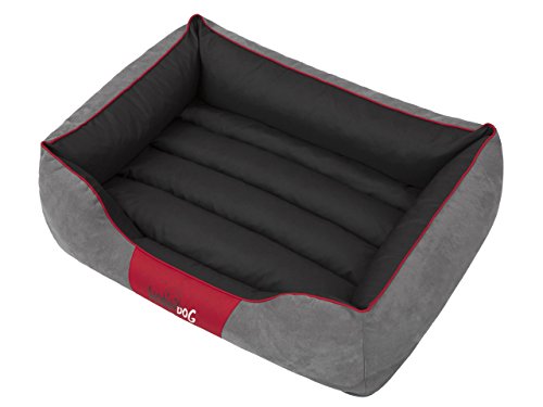 Hobbydog XL NICSZA3 Dog Bed Nice XL 85X65 cm Gray Nubuck, XL, Gray, 3.2 kg von Hobbydog