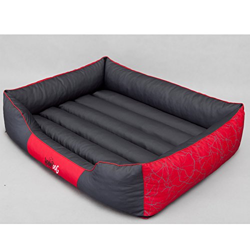 Hobbydog XL PRESZP6 Dog Bed Prestige XL 85X65 cm Grey with Lightings, XL, Gray, 3.2 kg von Hobbydog