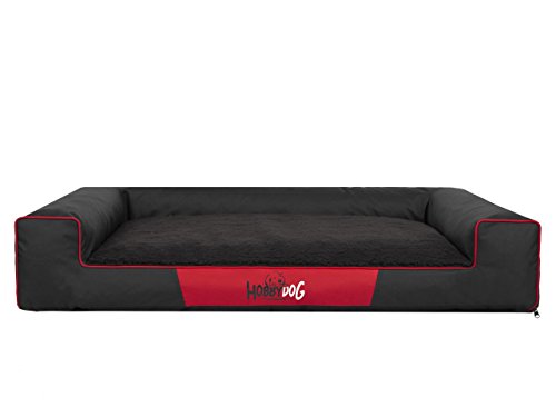 Hobbydog XL VIECZA3 Hundebett Victoria Exclusive Größe XL - 100 X 66 cm Schwarz/Black Bett Matratze, XL, Black, 4.2 kg von Hobbydog