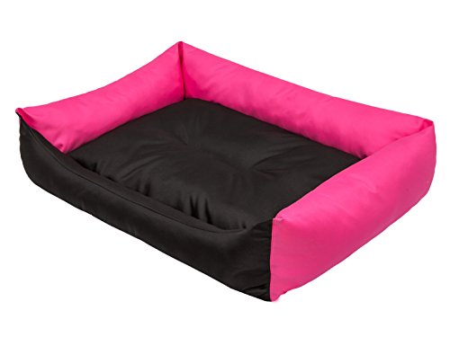 Hobbydog XXL LECCZR6 Dog Bed Eco XXL 105X75 cm Pink with Black Mattress, XXL, Multicolored, 2.75 kg von Hobbydog
