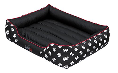 Hobbydog PRELCZ1 Hundebett Hundesofa Hundekorb Tierbett Prestige mit Pfoten, Größe XL, 85 x 65 cm, schwarz von Hobbydog