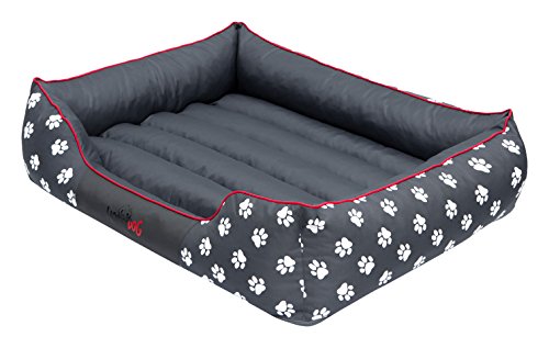 Hobbydog PRELSZ2 Hundebett Hundesofa Hundekorb Tierbett Prestige mit Pfoten, Größe XL, 85 x 65 cm, grau von Hobbydog