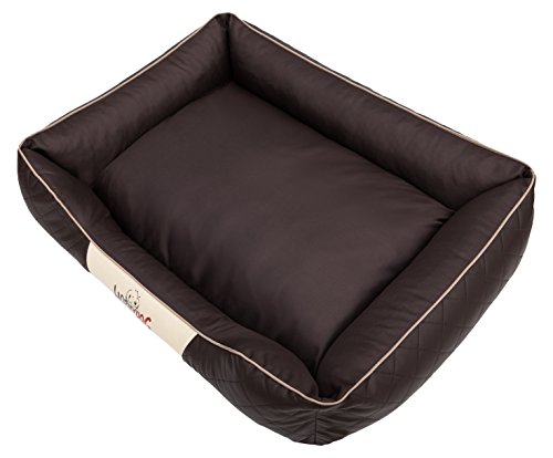 Hobbydog R1CEPBRA3 Hundebett/Sofa/Korb Cesar Perfect Kunstleder, Kodura, braun, Größe R1, 65 x 52 x 20 cm von Hobbydog