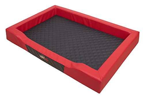 Hobbydog Hundeschlafplatz Hundesofa Hundekissen Ruheplatz Hundematratze Hundehütte Hundeplatz Hundekorb Liegekissen 93x62 cm, rot, XL von Hobbydog