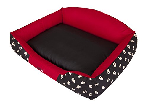 Hobbydog XLKRLCZK2 Hundebett Hundesofa Hundekorb, Größe XL, 84 x 65 cm, Krone rot von Hobbydog