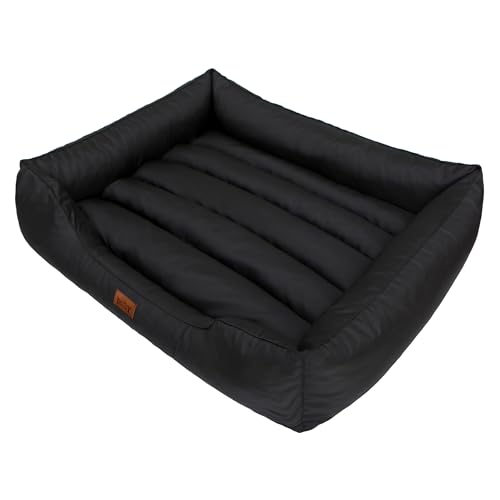 Hobbydog Hundebett Hundesofa Hundekorb Tierbett Verschiedene Größen und Farben Cordura Comfort (L - 65x50x20, 2 - schwarz) von Hobbydog