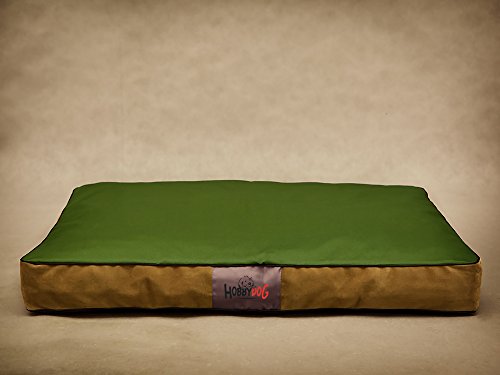 Hobbydog Hundematratze Hundesofa Hundekorb Tierbett Verschiedene Größen und Farben (L - 90cm x 70cm x 12cm, 3 - flok mit grün) von Hobbydog