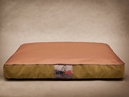 HobbyDog Hundematratze Hundesofa Hundekorb Tierbett Verschiedene Größen und Farben (M - 70m x 50cm x 12 cm, 1 - flok mit beige) von Hobbydog