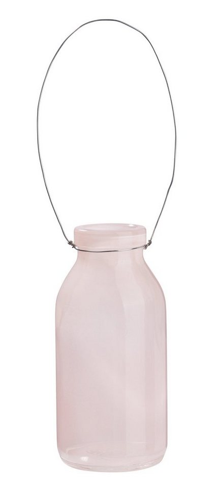 HobbyFun Deko-Glas Deko-Flasche mit Drahtbügel 10,5x4,8x3cm von HobbyFun