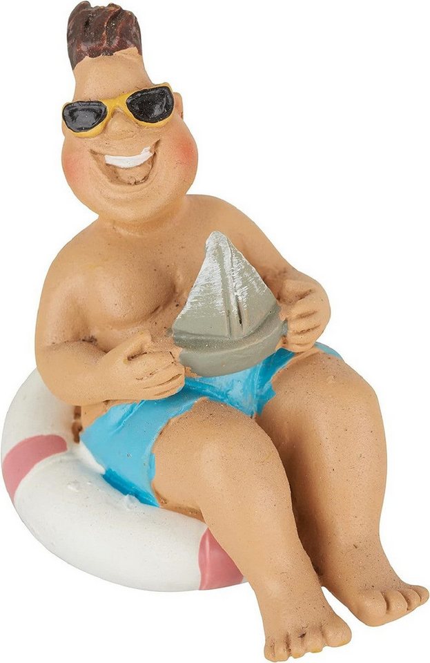 HobbyFun Dekofigur Bade Urlauber / Liegestuhl / Urlauberin / Bastelartikel (1 St), Miniatur Sammelfiguren, Tischdeko/ Ideal als Geschenk von HobbyFun