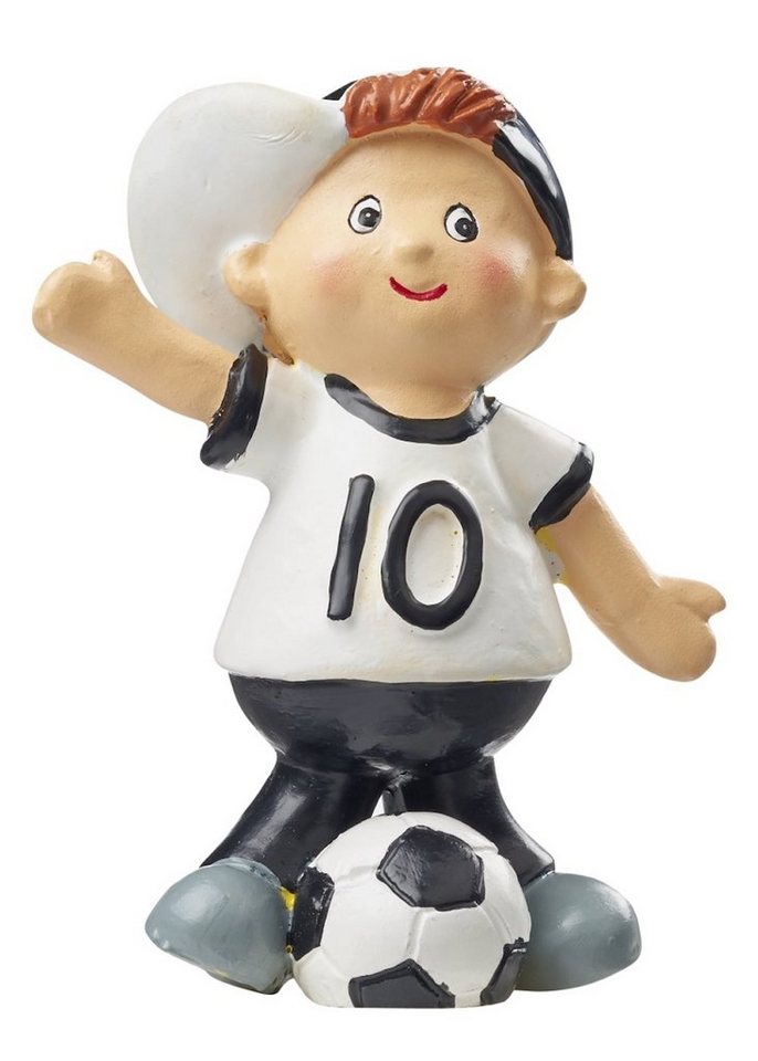 HobbyFun Dekofigur Fussball Junge stehend mit gehobenem Arm ca. 8 cm von HobbyFun