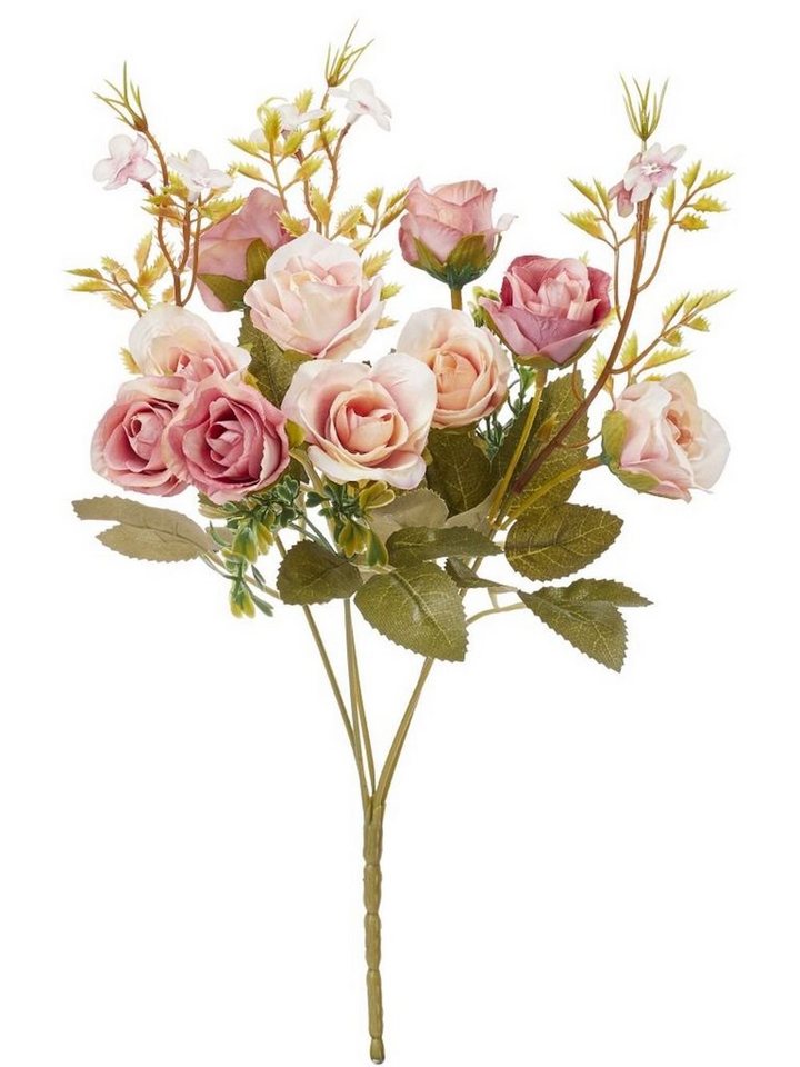 HobbyFun Dekofigur Rosenstrauß, 10 Blüten, ca. 30cm von HobbyFun