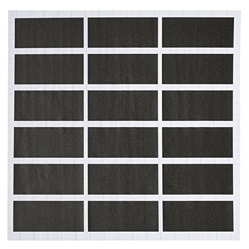 Hobbyfun Tafelfolien-Sticker I, 3 Bögen mit 54 Stücken (5 cm x 2,5 cm), Ideal für Vorratsdosen, Flaschen oder Einmachgläsern von Hobbyfun