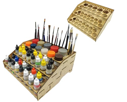 HobbyHold Modellbau-Organizer - Werkzeug- und Farbenhalter - Citadel Farbständer - Tabletop Model Organizer für Farben - Farborganisation - Pinselhalter HobbyHold Modellbau-Organizer - Werkzeug- und Farbenhalter - Citadel Farbständer - Tabletop Model Organizer für Farben - Farborganisation - Pinselhalter von HobbyHold