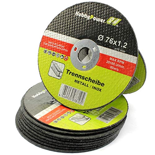 10 x Trennscheibe Flexscheibe für Metall Stahl Ø 76 mm Akku Winkelschleifer Neu 10 x Trennscheibe Flexscheibe für Metall Stahl Ø 76 mm Akku Winkelschleifer Neu von HobbyPower24