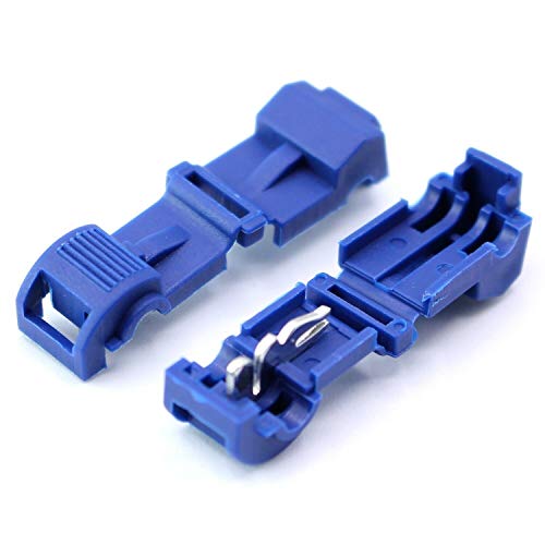 100 Stück T-Abzweigverbinder in blau1,5-2,5mm² Stromdieb Schnellverbinder Kit Verbindungskabel von HobbyPower24
