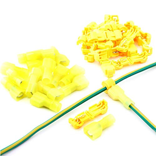 200 Stück Set T-Abzweigverbinder in gelb 4-6mm² Stromdieb und Flachstecker Kabelschuhe 6,3 mm Schnellverbinder Kit Verbindungskabel 200 Stück Set T-Abzweigverbinder in gelb 4-6mm² Stromdieb und Flachstecker Kabelschuhe 6,3 mm Schnellverbinder Kit Verbindungskabel von HobbyPower24