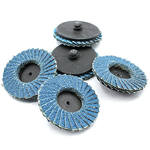 25 Stück Fächerschleifer in Körnung 40 Ø 50mm Fächerscheibe Schleifscheiben Schnellwechselscheiben für Stahl Metall oder Holz von HobbyPower24