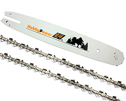 2x Sägekette + Schwert 45cm Vollmeißel 3/8 LP 62 TG 1,3mm für Stihl MSE 140 141 von HobbyPower24