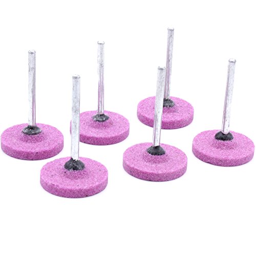 6x Schleifscheibe Schleifsteine Ø25mm für Dremel, Proxxon Schleifer Zubehör Schleifstei Multifunktionswerkzeug von HobbyPower24