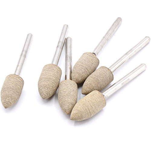 6x Schleifspitze Schleifsteine Kegel 8mm für Dremel, Proxxon Schleifer Schleifstein von HobbyPower24