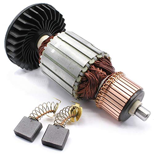 Anker Rotor Motor inkl. Lüfter + Kohlebürsten passend für Makita Winkelschleifer 9067/9069 / 9067S / 9069S von HobbyPower24