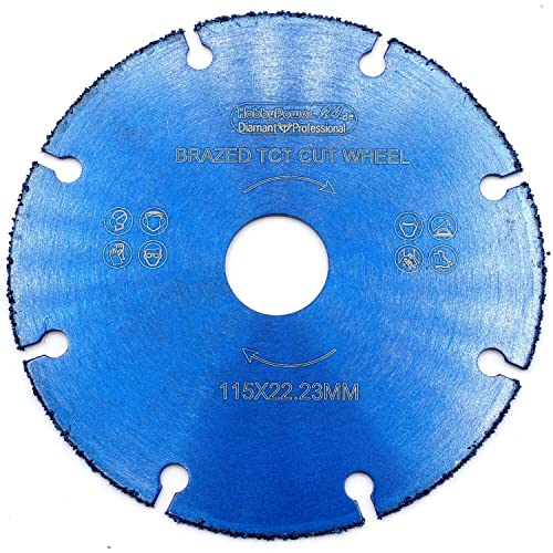 HM Sägeblatt Trennscheibe Hartmetall 115 mm für Winkelschleifer Holz Laminat PVC Alu GFK von HobbyPower24