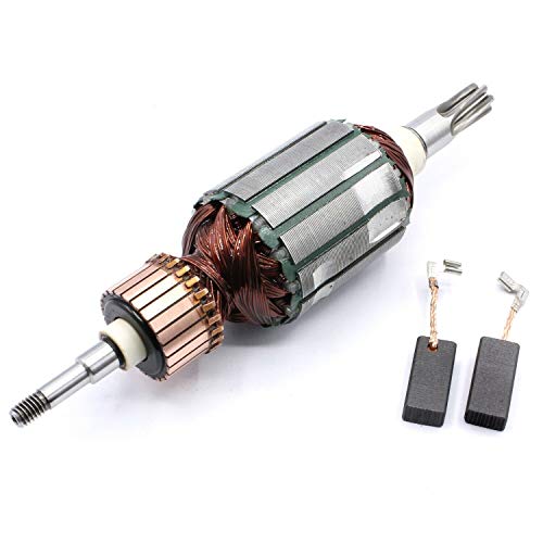 Rotor + Kohlebürsten Anker Läufer Motor passend für Makita Makita HR4001C HR4010C HR4011C Rotor + Kohlebürsten Anker Läufer Motor passend für Makita Makita HR4001C HR4010C HR4011C von HobbyPower24