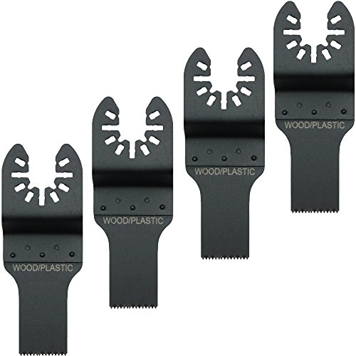 Segmentsägeblatt Sägeblatt HM Diamant Titan Bi Metall Holz für Multimaster Multifunktionswerkzeug Multimaxx Bosch Fein Makita Worx DeWalt BLACK & DECKER (B2: 4x Sägeblatt Holz 20mm) von HobbyPower24