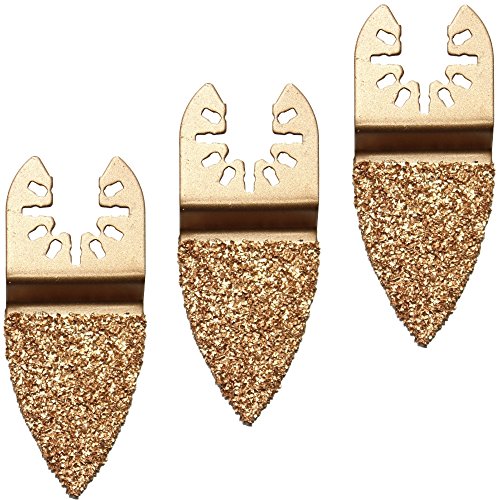Segmentsägeblatt Sägeblatt HM Diamant Titan Bi Metall Holz für Multimaster Multifunktionswerkzeug Multimaxx Bosch Fein Makita Worx DeWalt BLACK & DECKER (B14: 3x Raspel HM Fingerform) von HobbyPower24