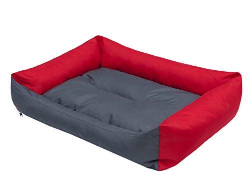 Hobbydog L LECSZC8 Dog Bed Eco Red-Gray, L, Multicolored, 1.5 kg von Hobbydog