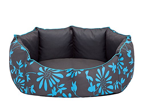 Hobbydog M NYRNKW5 Dog Bed New York M 50X40 cm Blue Flowers, M, Blue, 1 kg von Hobbydog