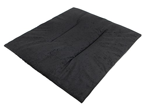 Hobbydog R6 PUBCZW6 Pillow to Doghouse R6 78X68 cm Black Velour, XXL, Black, 600 g von Hobbydog