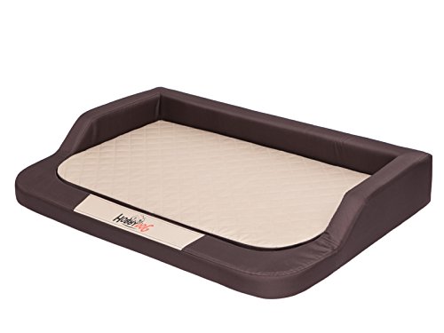 Hobbydog L Mesbrb3 L 75x50 (R1) Hundebett Medico Standard (Oxford) Grau - Braun - Beige Ortopädische Viscomatte, L, Braun - Beige von Hobbydog