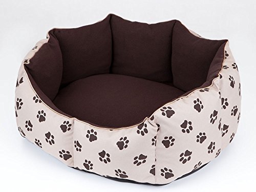 Hobbydog L NYRBLA6 Hundebett, Größe L, 65X55cm, Aushaltbares Codurastoff, Abnehmbare Abdeckung, Eu-Produkt, L, Beige, 1.4 kg von Hobbydog