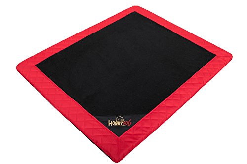 Hobbydog M MEXCCB6 Dog Mat Exclisive M 70X50 cm Black with Red Piping, M, Multicolored, 400 g von Hobbydog