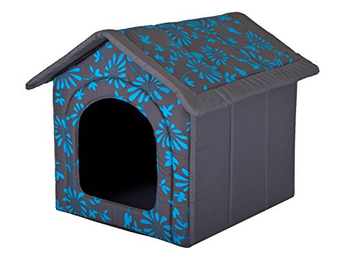 Hobbydog R1 BUDNKW6 Doghouse R1 38X32 cm Blue Flowers, XS, Blue, 600 g von Hobbydog