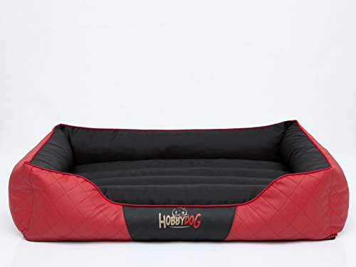 Hobbydog Hundebett Hundesofa Hundekissen Hundekorb Hundecouch Tierbett Weich Haustierbett R1-65x52 cm Schwarz von Hobbydog