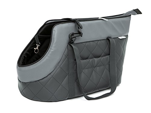 Hobbydog R1 TOSSZA2 Letheratte Transport Bag R1 20X42 cm Grey, S, Gray, 300 g von Hobbydog