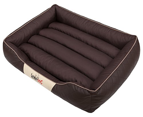 Hobbydog R5CESBRA3 Hundebett/Sofa/Korb Cesar Standard Kunstleder, Kodura, braun, Größe R5, 125 x 98 x 25 cm von Hobbydog