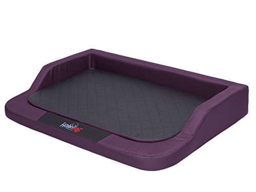 Hobbydog XXL Mesboc6 XXL 120 X 80 (R3) Hundebett Medico Standard (Oxford) Weinrot - Schwarz Mit Ortopädische Viscomatte, XXL, Weinrot - Schwarz von Hobbydog