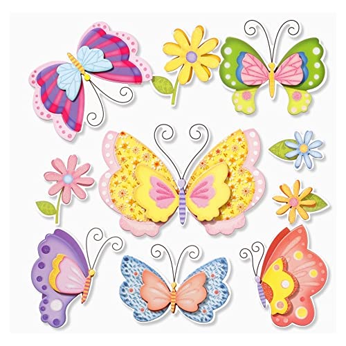 3 D Sticker Schmetterlinge IV, 30 x 30 cm,Wandbild von Hobbyfun