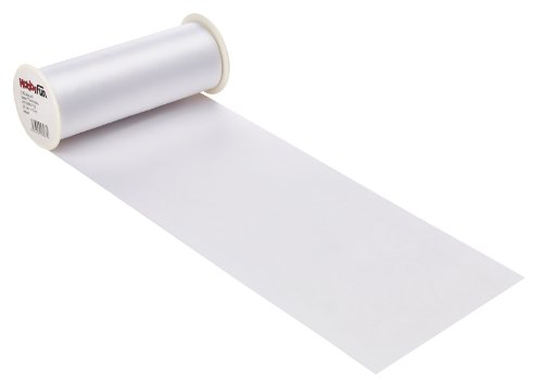 CREApop® Satin-Tischband 20 cm x 10 m, weiss von Hobbyfun