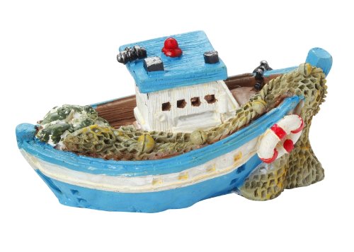 Fischerboot 6,5 cm, blau/weiss Fischerboot 6,5 cm, blau/weiss von Hobbyfun