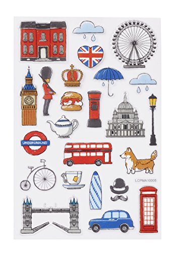 Hobbyfun GLOSSY-Sticker England, Bogen 10 x 15 cm von Hobbyfun