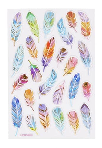 Hobbyfun GLOSSY-Sticker Federn, Bogen 10 x 15 cm von Sudsty