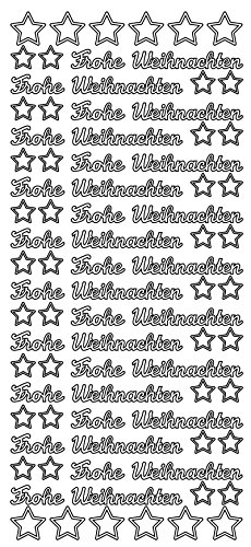 Hobbyfun Konturensticker Frohe Weihnachten Silber von Hobbyfun