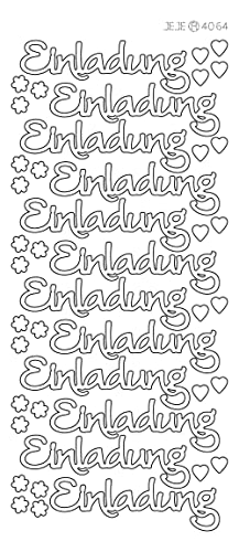 Hobbyfun Konturensticker Einladung Weiss Hobbyfun Konturensticker Einladung Weiss von Hobbyfun