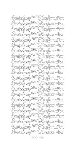 "Konturensticker ""Einladung zur Konfirmation"" silber-glänzend" "Konturensticker ""Einladung zur Konfirmation"" silber-glänzend" von Hobbyfun