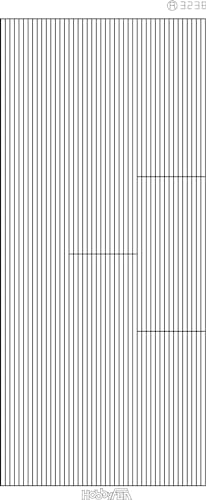 Konturensticker Linien silber, Bogen 10 x 23 cm von Hobbyfun